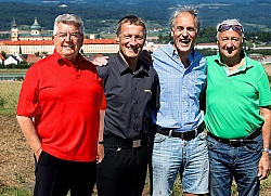 v.l. Franz Wurz, Wachauring Boss Johann Danzinger, Andy Bentza, Herbert Grünsteidl